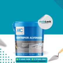 CENTRIPOR ALVENARIA ADITIVO PLASTIFICANTE PARA ARGAMASSA BALDE 18KG - MC BAUCHEMIE